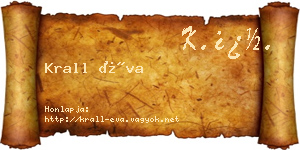 Krall Éva névjegykártya