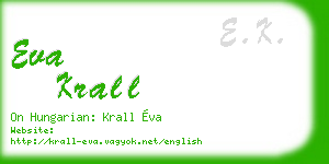 eva krall business card